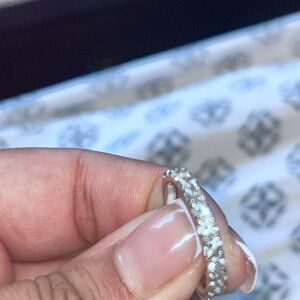 Elegant Silver Diamond Band